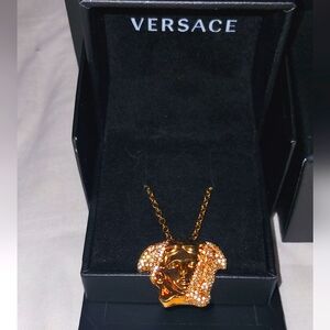 Versace Crystal Pendant Necklace